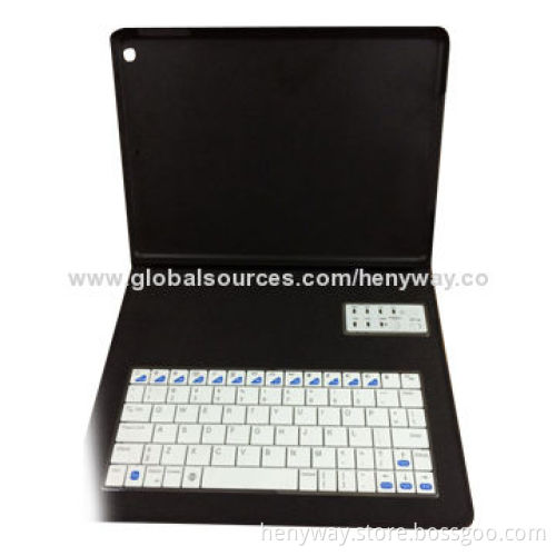 Bluetooth Keyboard Case for iPad, Power Bank and 12-hour Charging Time, Various Colors